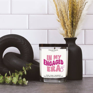 In My Engaged Era Candle | Vanilla Amber Sandalwood Engagement Gift