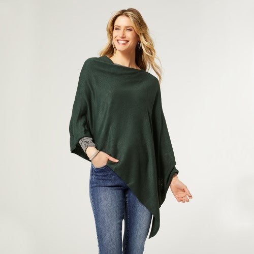 Lightweight Deep Green Poncho