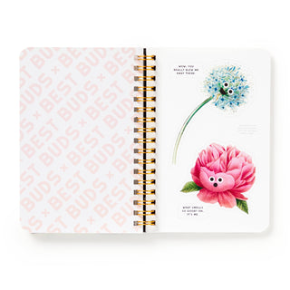 Brass Monkey Best Buds Googly Sticker Book | Floral Stickers