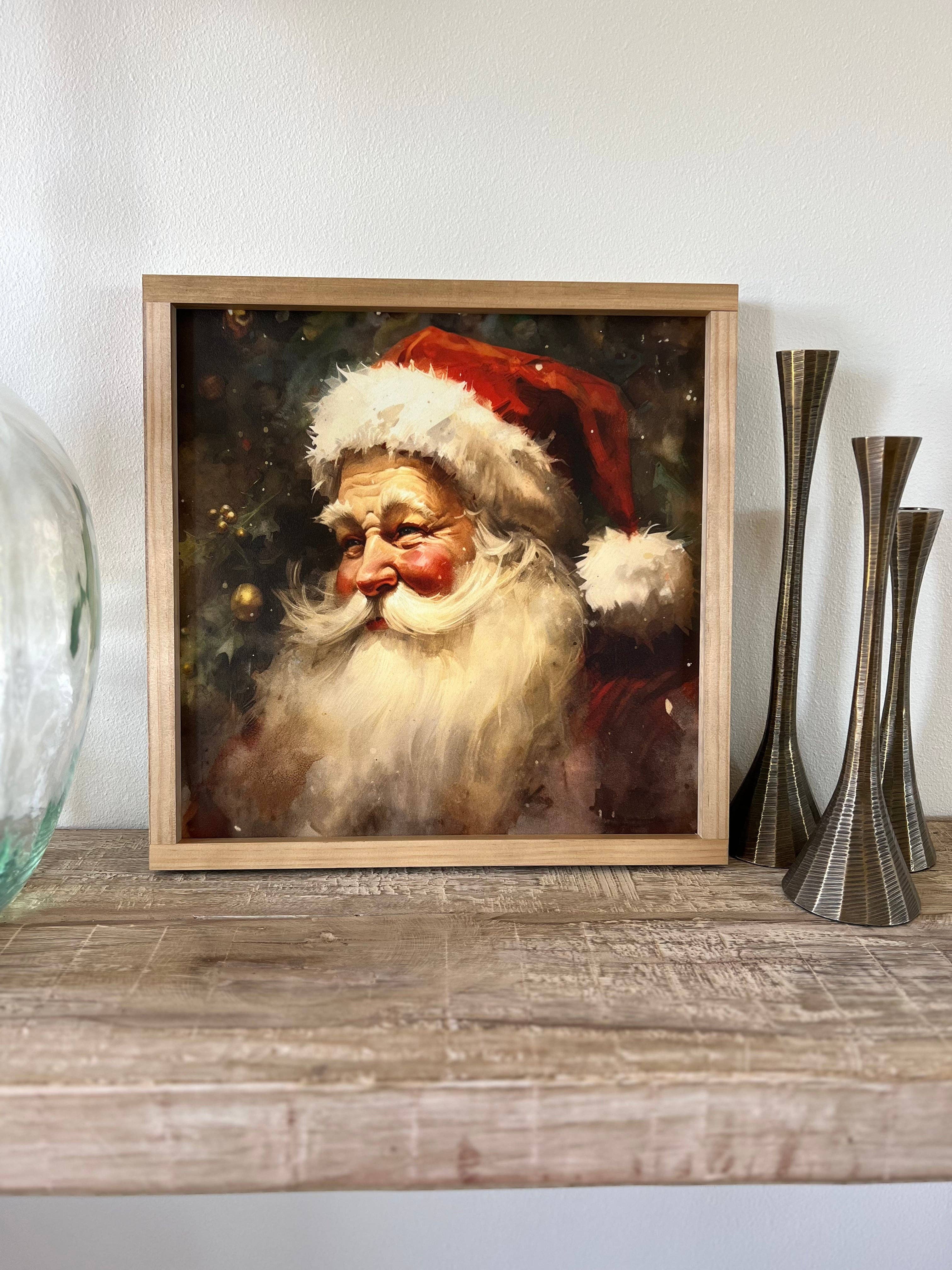 Vintage Santa Christmas Decor