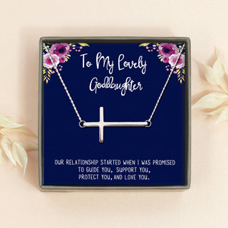 Motivational Jewelry God Daughter -   Cross Necklace