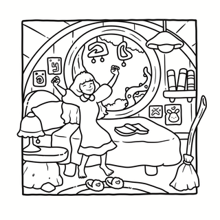 Cozy Witchy Halloween Coloring Book