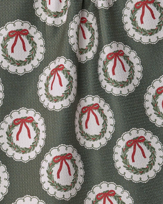 Geometry Merry Wreaths Kitchen Tea Towel