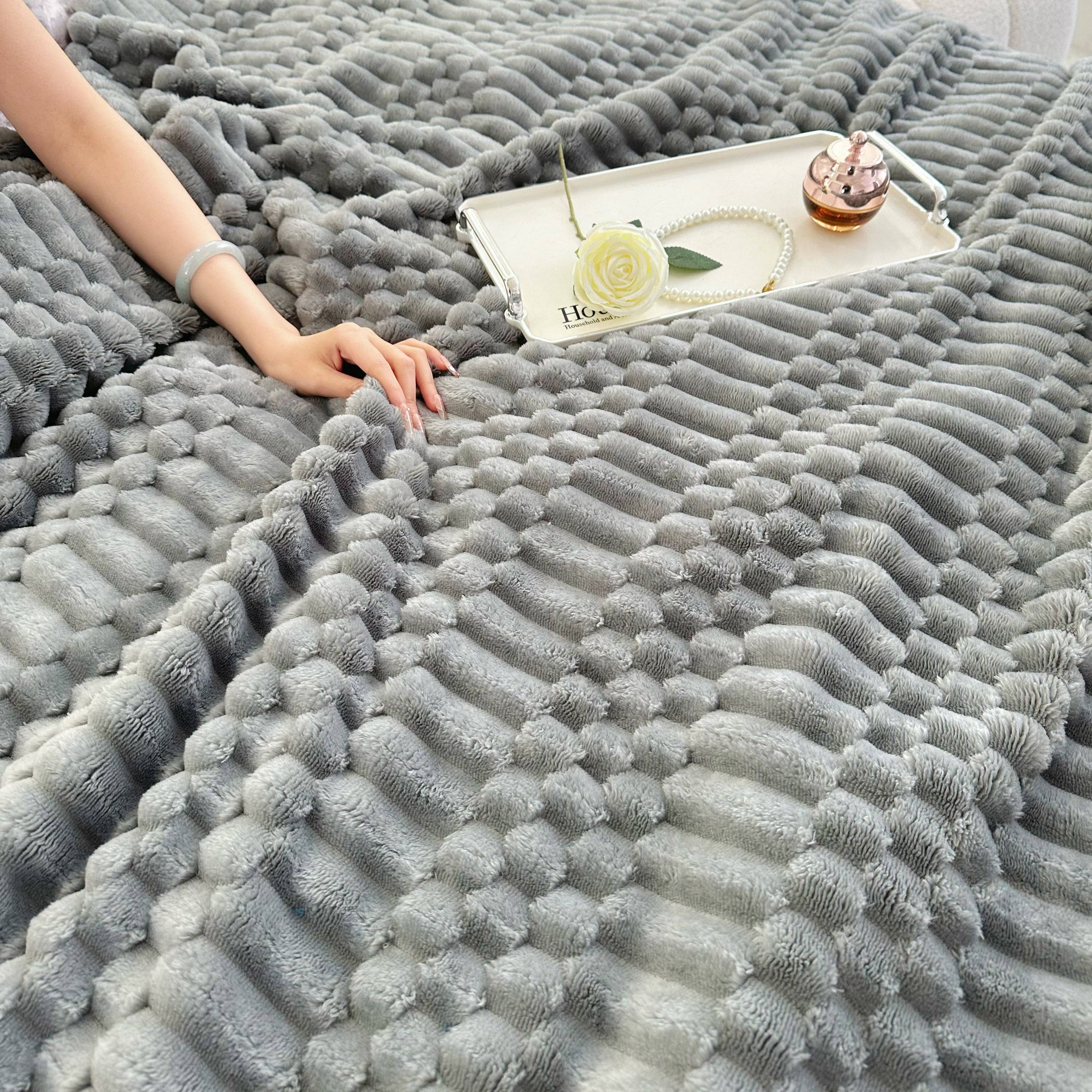 Bubble-Texture Ultra Plush Blanket