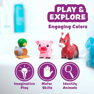 Tub Works Barnyard Mold-Free Bath Toys, 6-Pack