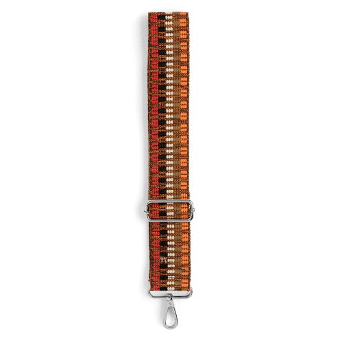 Orange & Brown Stripe Bag Strap