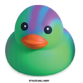 SquishZilla Mega Tie-Dye Duck Squishy Toy – 5" Jumbo