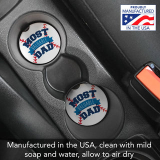 Most Valuable Dad Absorbent Stone Car Coaster 1pk