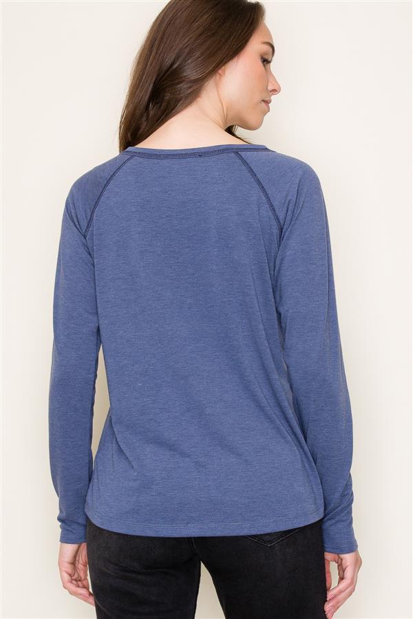 Raglan Long Sleeve Jersey Top