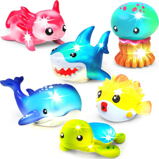 Tub Works Under the Sea Light-Up Bath Toys, 6-Pack