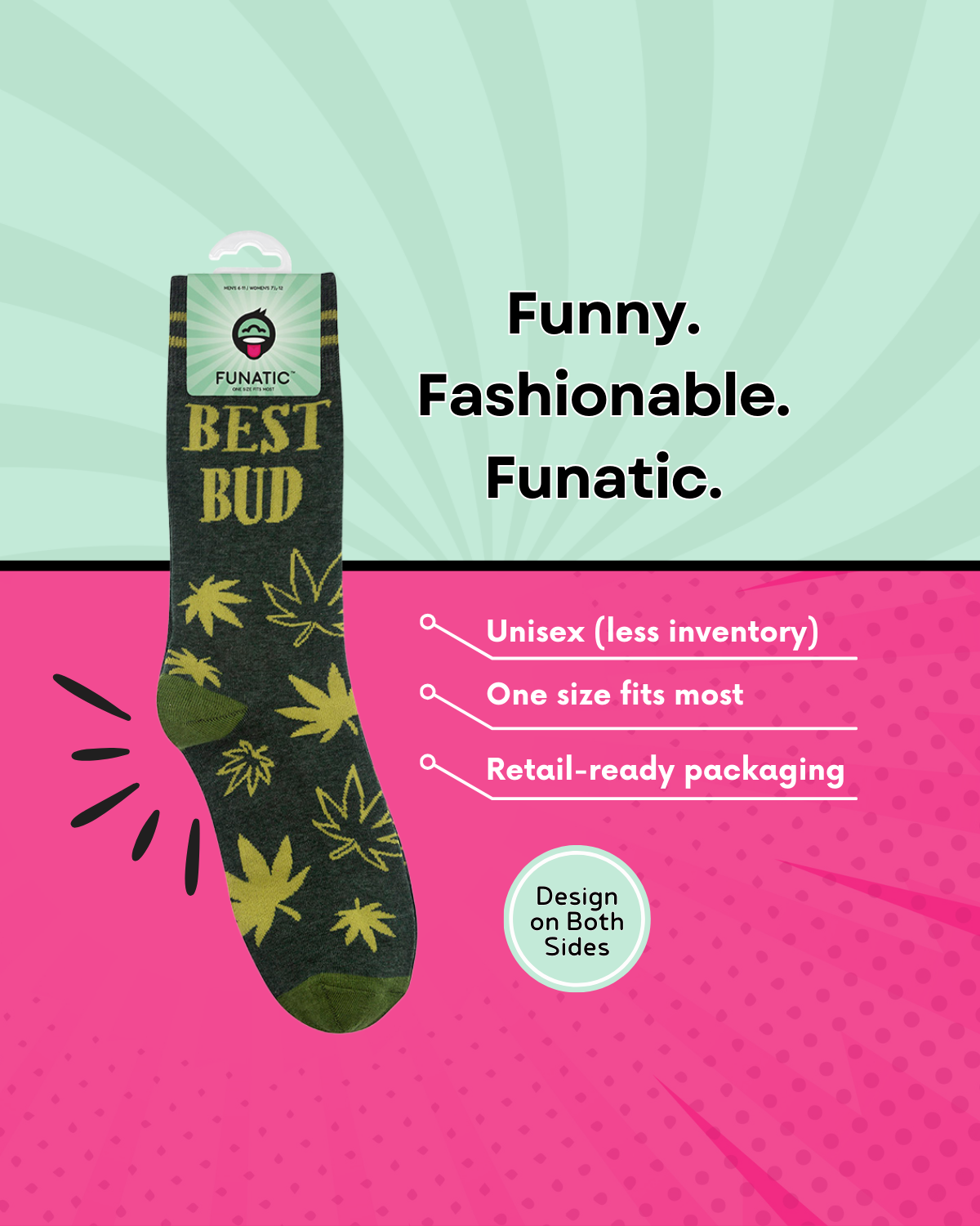 Best Bud Socks | Weed | Cannabis |420 Socks | Funatic