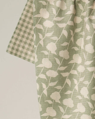 Geometry Sage Blossom Luxe Kitchen Towel