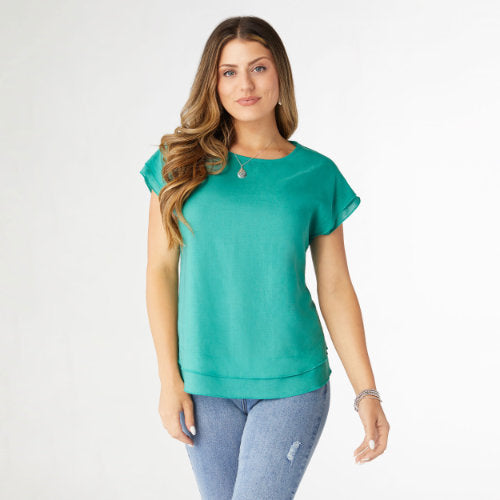 Cap Sleeve Top w/ Layered Bottom