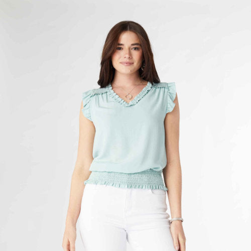 Cap Sleeve Top w/ Cinched Bottom