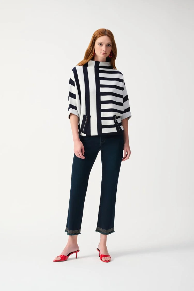 Joseph Ribkoff Jacquard Stripe Sweater