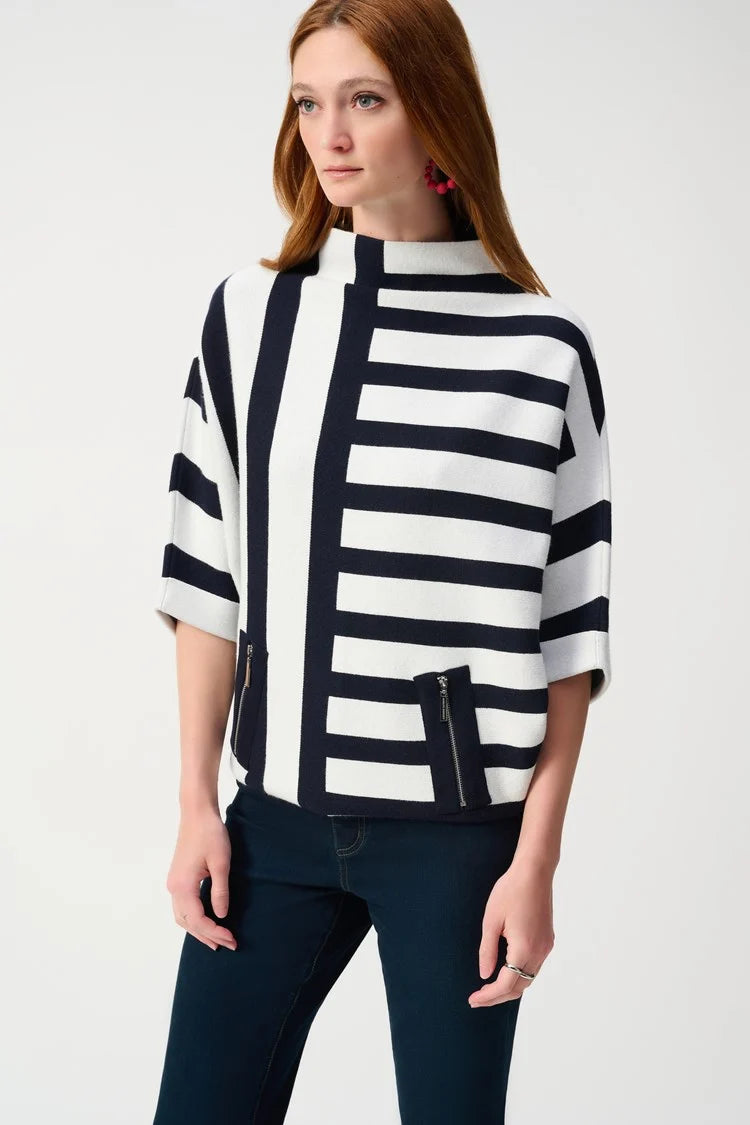 Joseph Ribkoff Jacquard Stripe Sweater