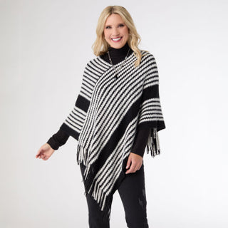 Black & White Poncho FINAL SALE