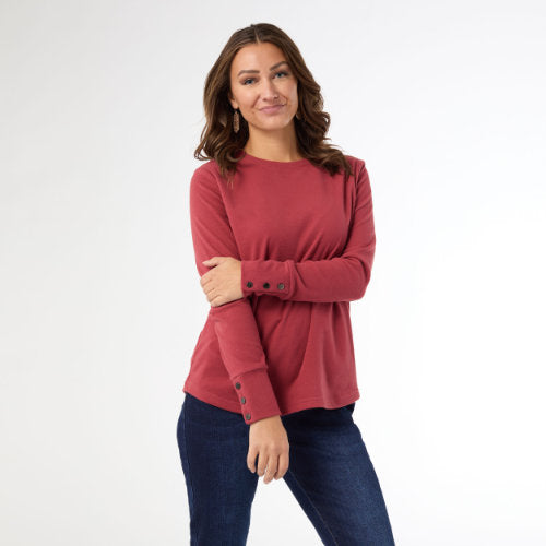 Super Soft Snap Cuff Top