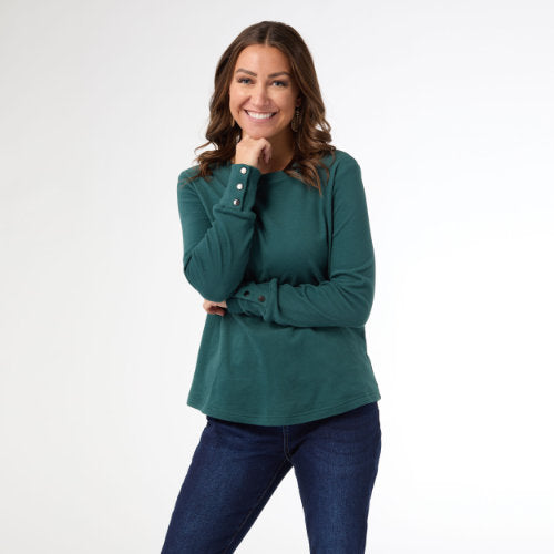 Super Soft Snap Cuff Top