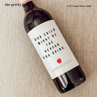 Funny Teacher Wine Label