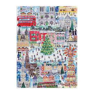 Michael Storrings Christmas Around the World 1500-Piece Puzzle | Holiday Puzzle