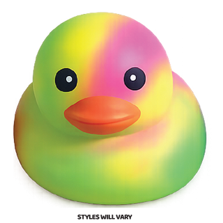 SquishZilla Mega Tie-Dye Duck Squishy Toy – 5" Jumbo