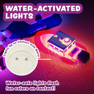 Tub Works® Ocean Rescue™ Vehicles Light Up Bath Toys, 6 Pack