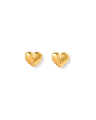 Hadley Gold Heart Screwback Stud Earrings