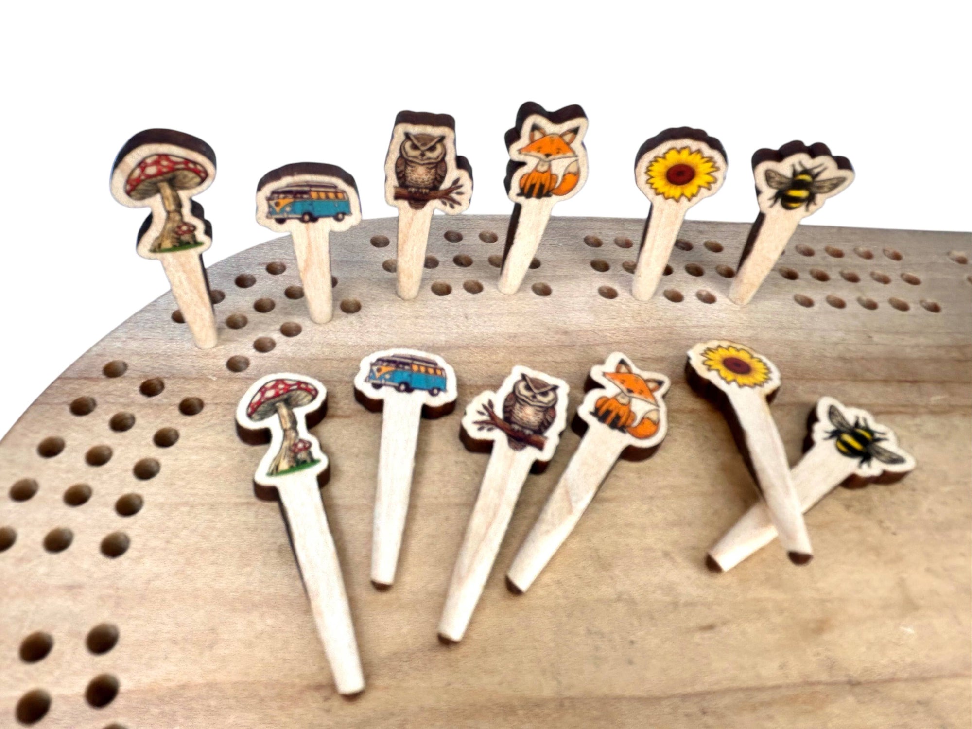 Wildlife Full Color Cribbage Pegs