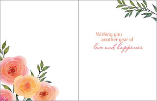 Anniversary Card - Big Blooms