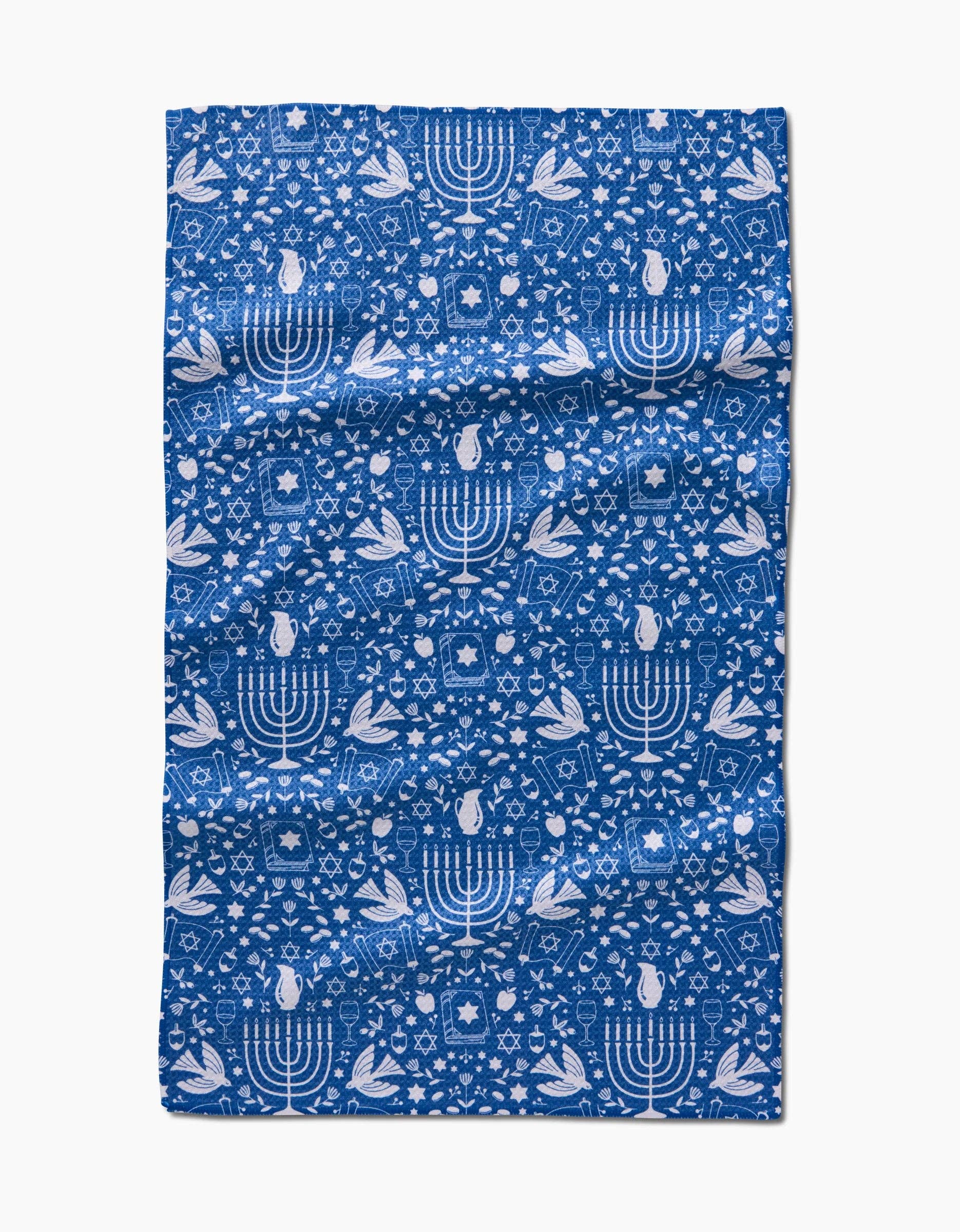 Geometry Hanukkah Tea Towel