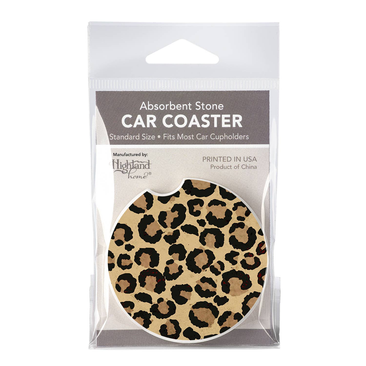 Leopard Print Car Coaster 1 Pk
