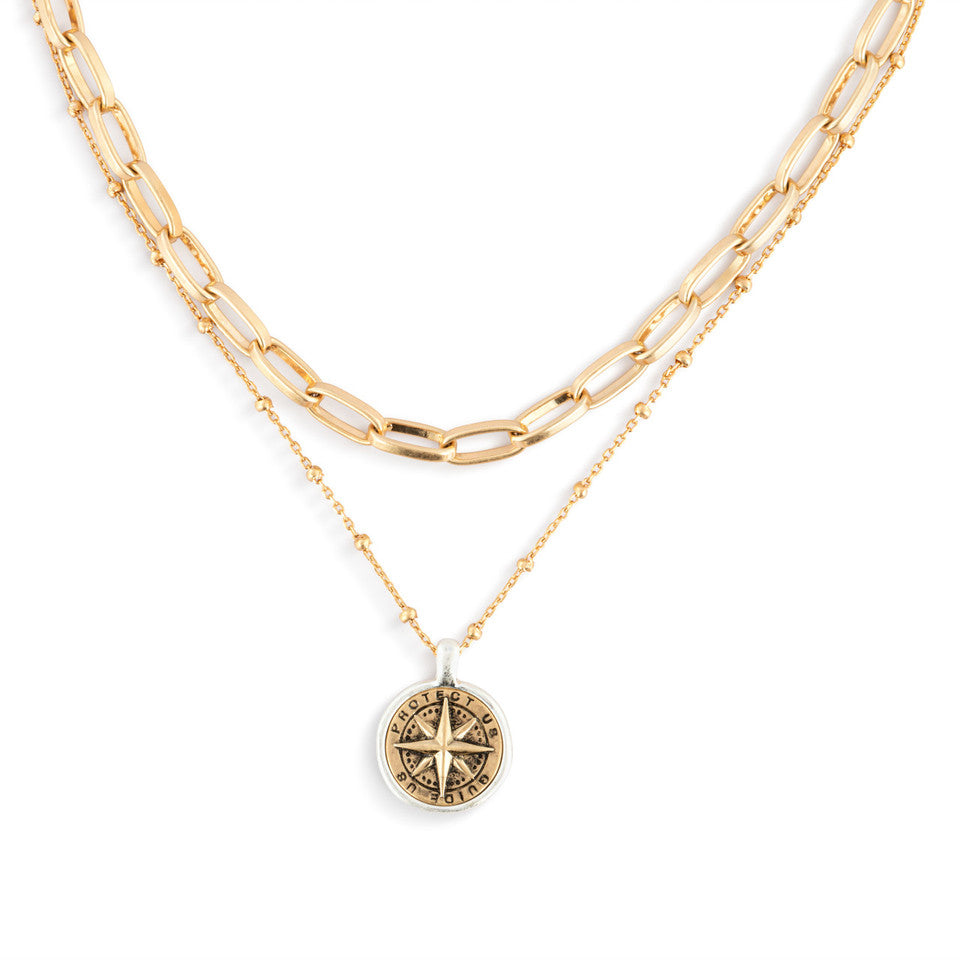 Protect & Guide Necklace - Gold