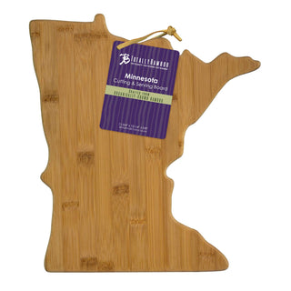 Minnesota Shaped Bamboo Serving & Cutting Board