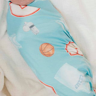 Slam Dunk Basketball Knit Swaddle Blanket