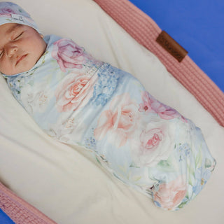 Genevieve Floral Knit Swaddle Blanket