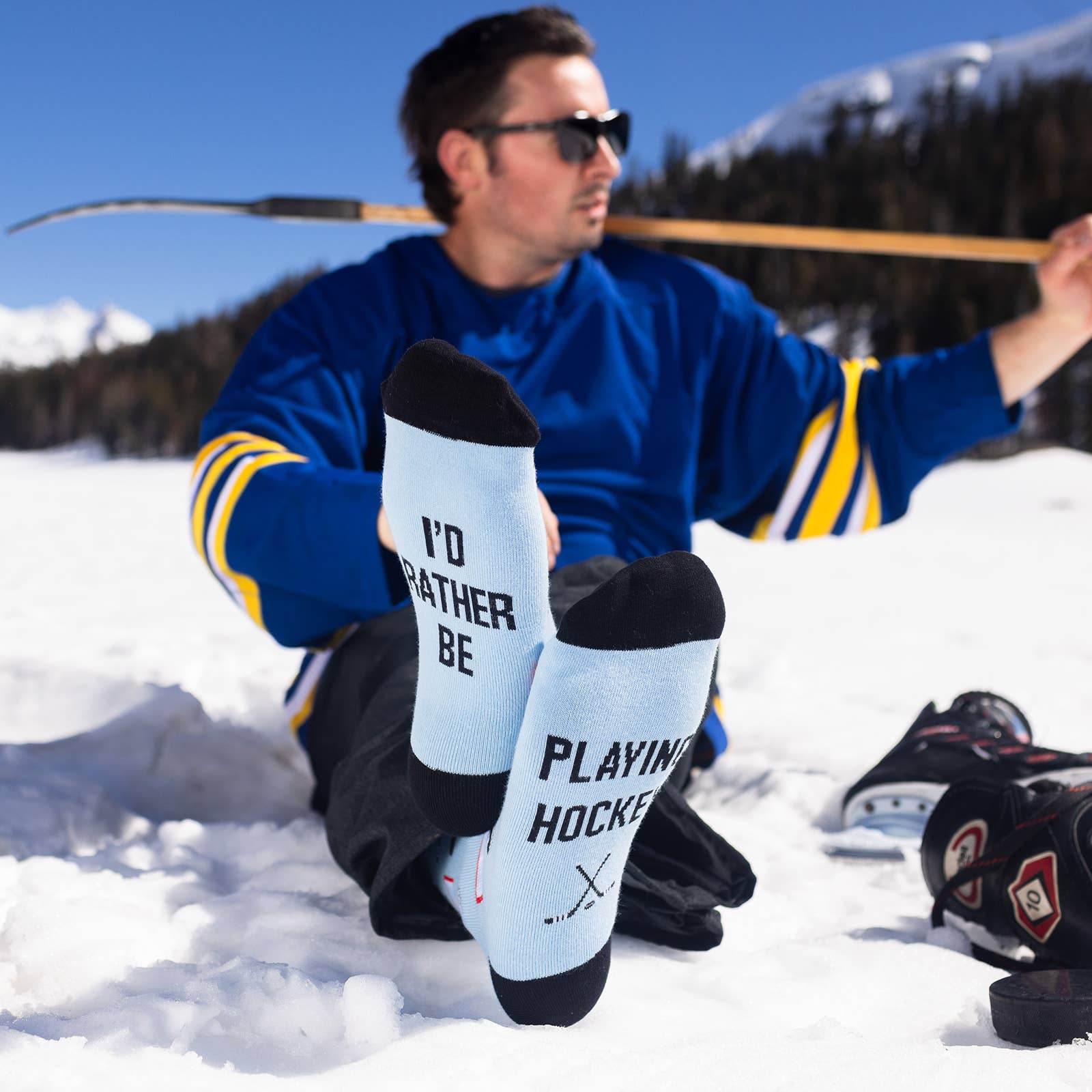I'd Rather Be Playing Hockey Socks