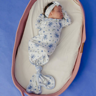 Catherine Floral Newborn Knotted Gown