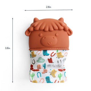 Itzy Ritzy Silicone Teething Mitt - Highland Cow