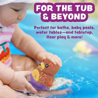 Tub Works Tub Bobbers Watertight Bath Toys, 6-Pack