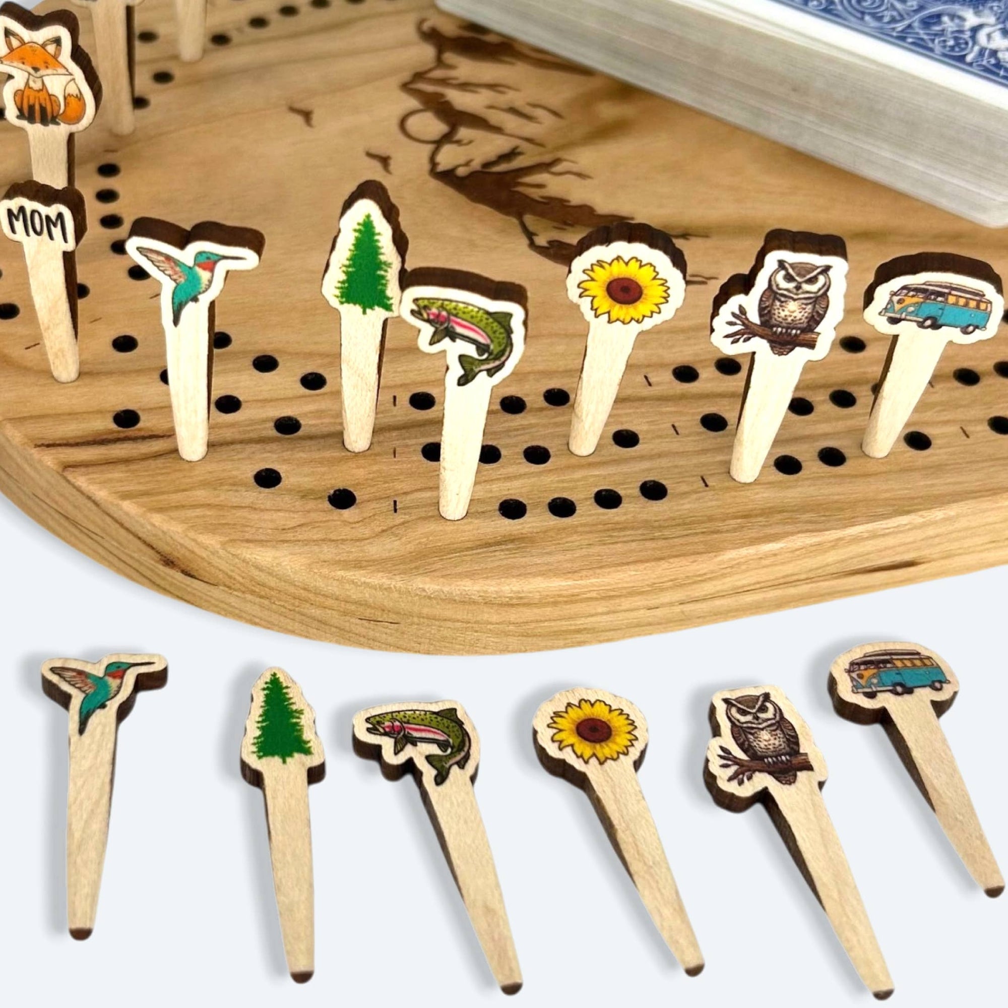 Wildlife Full Color Cribbage Pegs