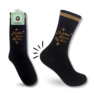 Golden Years My Ass | Funny Socks | Retirement | Funny Gift