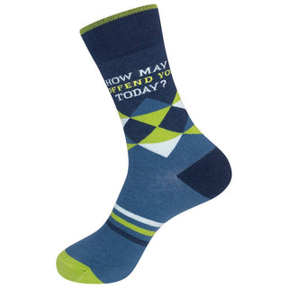 How May I Offend You Today? | Funny Socks | Funny Gift