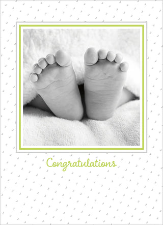 Baby Greeting Card Baby's Feet