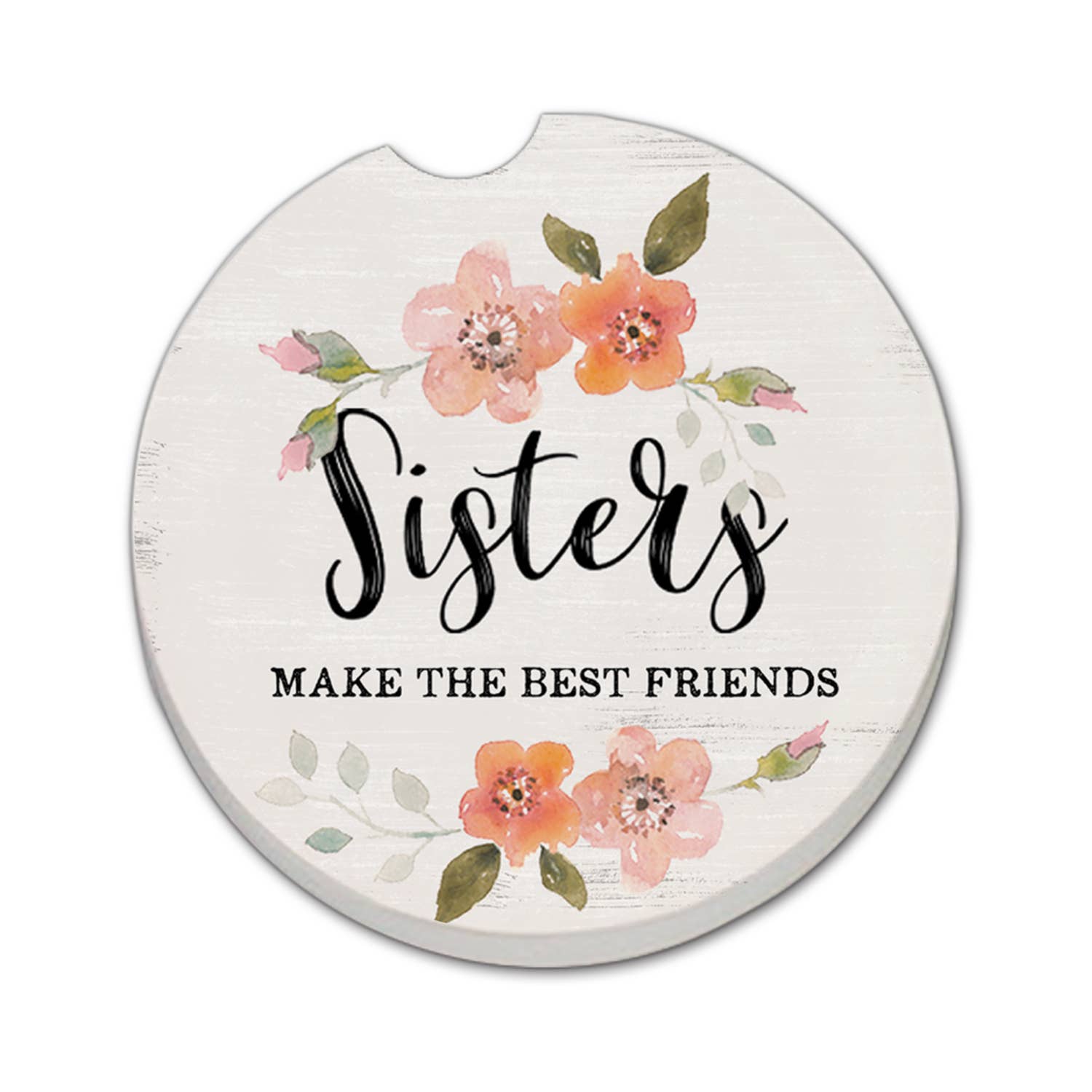 "Sisters" Absorbent Stone Car Coaster 1pk