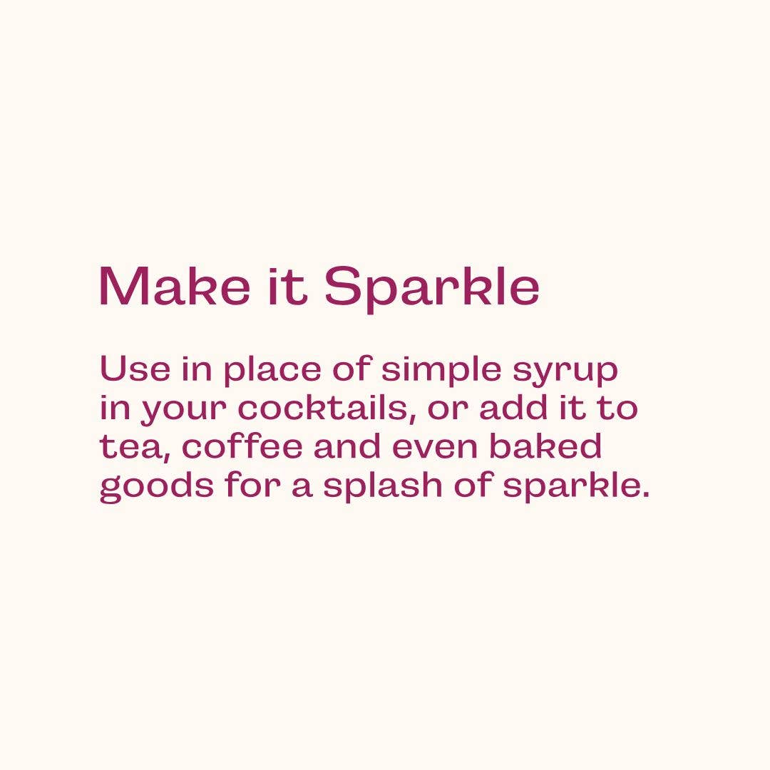 Glitter Simple Syrup with Edible Glitter