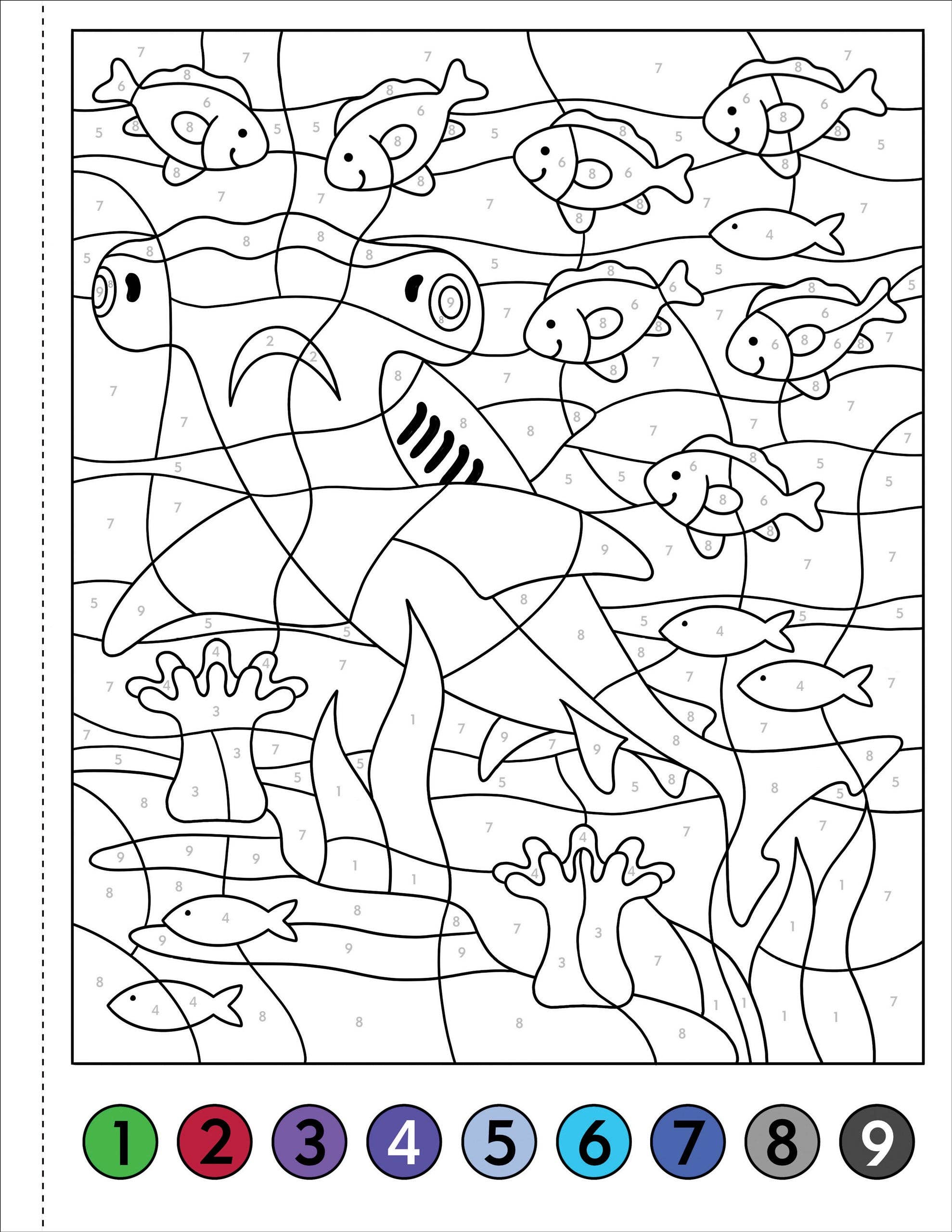 My First Color-By-Number! Under The Sea