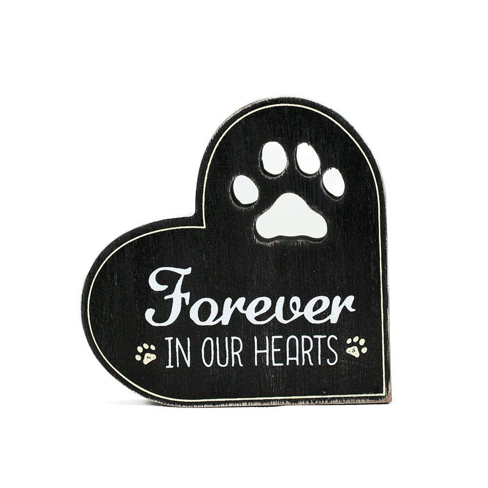 Forever In Our Hearts Paw Print Decor