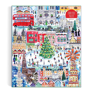 Michael Storrings Christmas Around the World 1500-Piece Puzzle | Holiday Puzzle