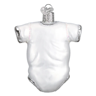 White Baby Onesie Ornament - Old World Christmas